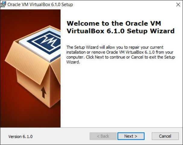Oracle VM Setup Wizard