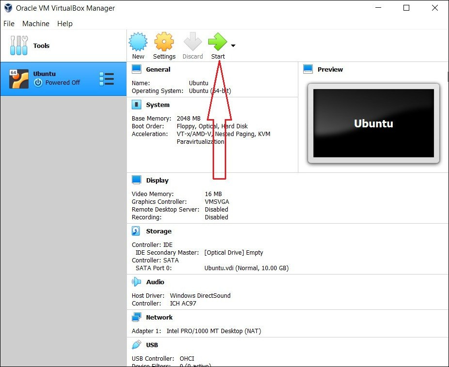 Start VM