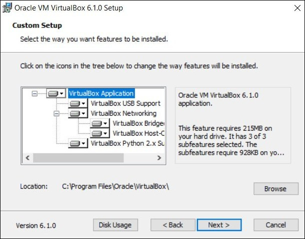 Oracle Setup Location