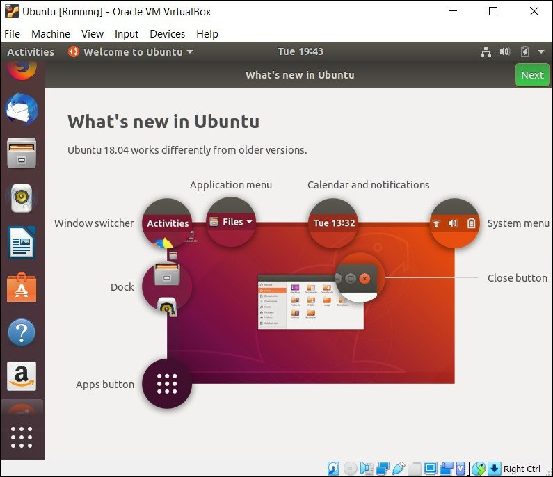 Ubuntu Welcome Screen