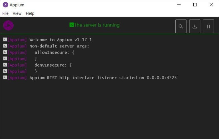 appium server address appium server address