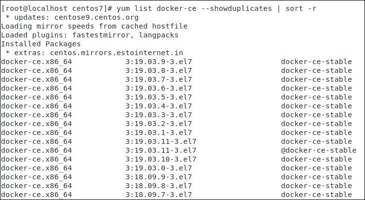 Verify Available Docker Versions