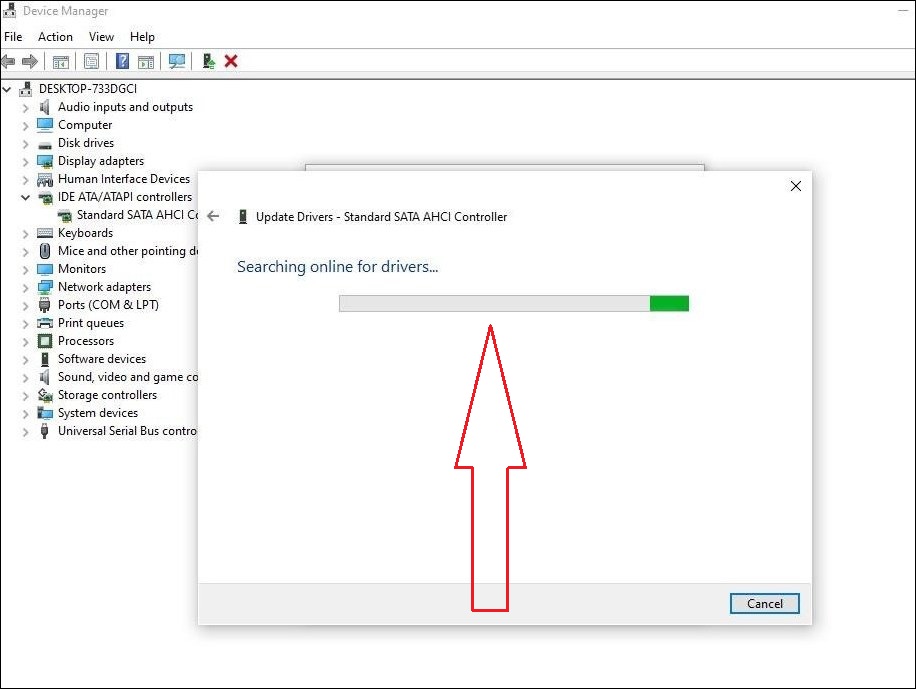 how to update standard sata ahci controller driver