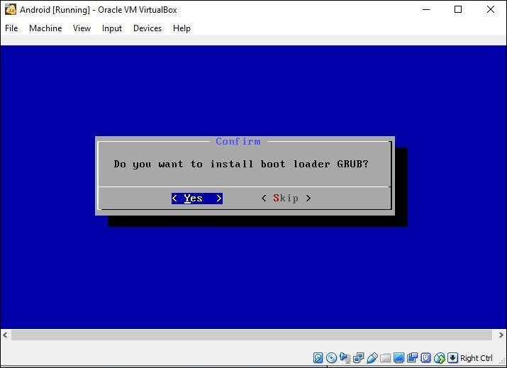 Install boot loader GRUB